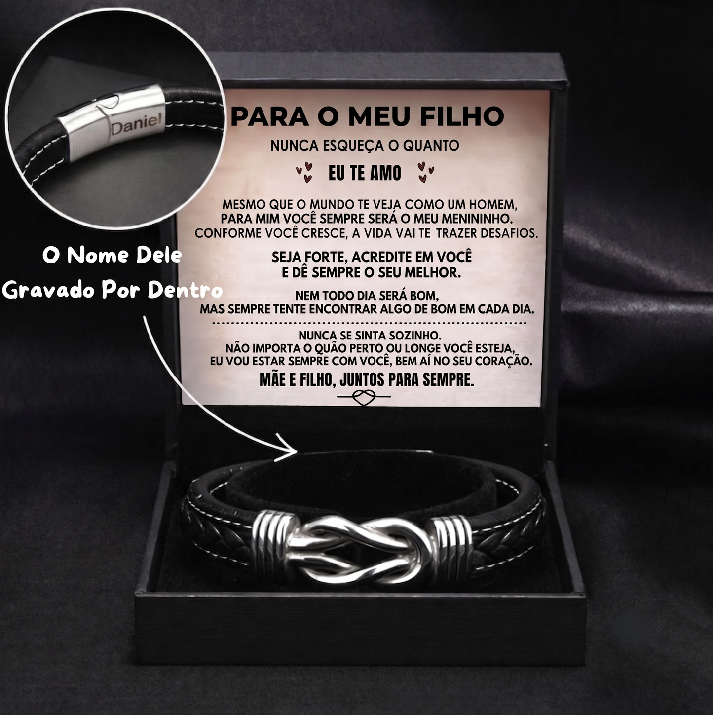 Pulseira Gravada Para Meu Filho - Um Lembrete de Amor