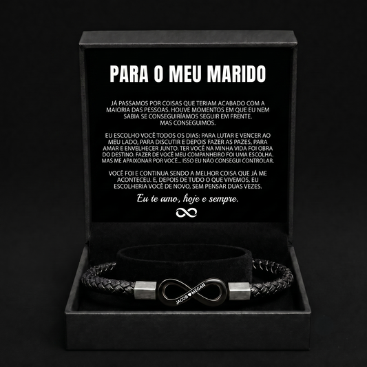 Pulseira Personalizada para o Meu Marido — Presente Único e Cheio de Amor