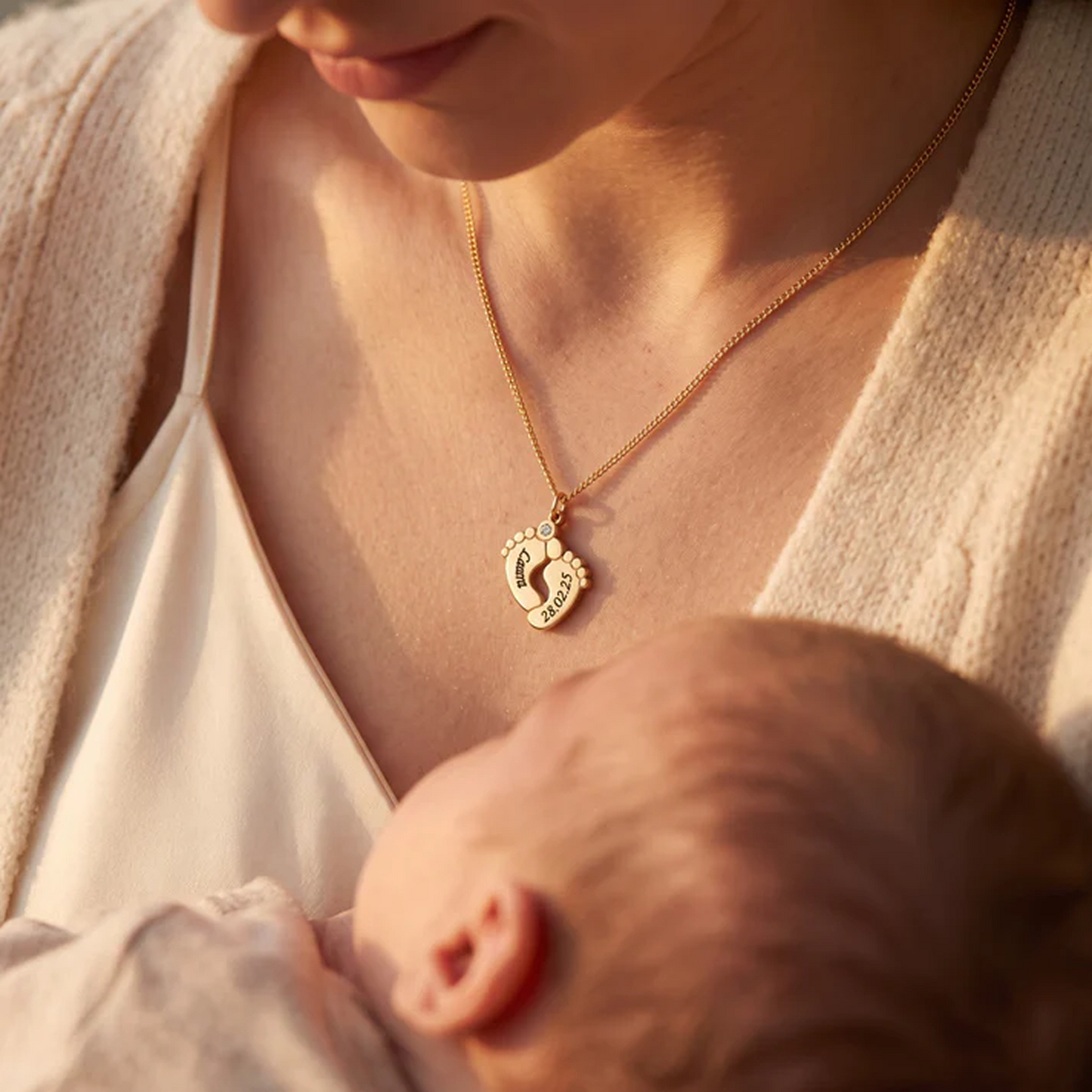 Colar Personalizado com Pezinhos de Bebê